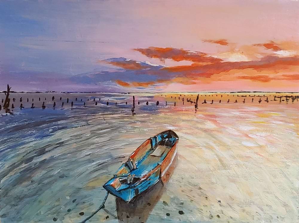Boat and sunset